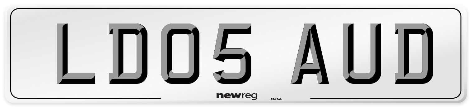 LD05 AUD Number Plate from New Reg